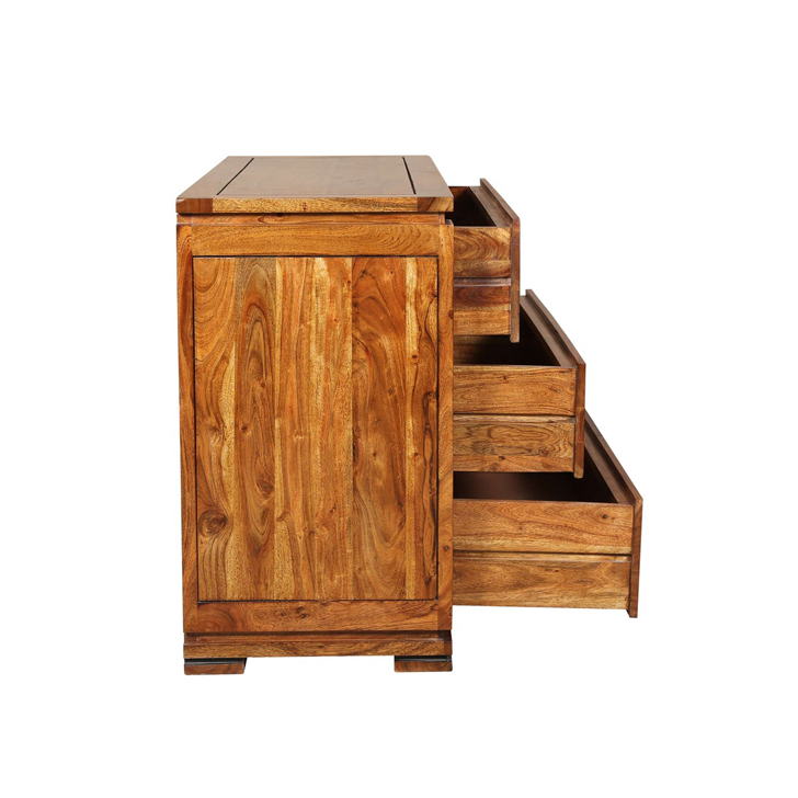 Leonaldo Chest Of Drawer (Walnut & Black)